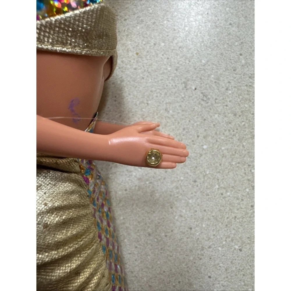 Mattel Jewel Hair Gold Mermaid Barbie Blonde Longest Hair Barbie Doll 1995